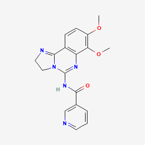 molecular formula C18H17N5O3 B7856075 N-(7,8-dimethoxy-2,3-dihydroimidazo[1,2-c]quinazolin-5-yl)pyridine-3-carboxamide 