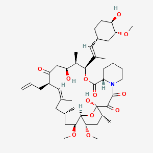molecular formula C44H69NO12 B7856436 (3S,4R,5S,8R,9E,12S,14S,15R,16S,18R,19R,26aS)-5,6,8,11,12,13,14,15,16,17,18,19,24,25,26,26a-Hexadecahydro-5,19-dihydroxy-3-[(1E)-2-[(1R,3R,4R)-4-hydroxy-3-methoxycyclohexyl]-1-methylethenyl]-14,16-dimethoxy-4,10,12,18-tetramethyl-8-(2-propen-1-yl)-15,19-epoxy-3H-pyrido[2,1-c][1,4]oxaazacyclotricosine-1,7,20,21(4H,23H)-tetrone 