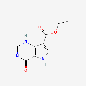 molecular formula C9H9N3O3 B7856538 ethyl 4-oxo-1,5-dihydropyrrolo[3,2-d]pyrimidine-7-carboxylate 