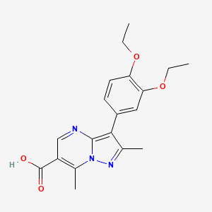 3-(3,4-Diethoxyphenyl)-2,7-dimethylpyrazolo[1,5-a]pyrimidine-6-carboxylic acid