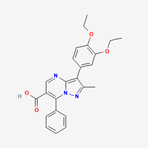 3-(3,4-Diethoxyphenyl)-2-methyl-7-phenylpyrazolo[1,5-a]pyrimidine-6-carboxylic acid