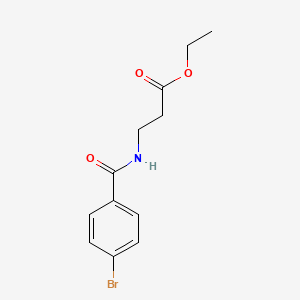 molecular formula C12H14BrNO3 B7857138 Ethyl 3-[(4-bromophenyl)formamido]propanoate 