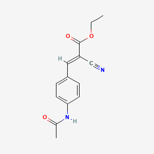 molecular formula C14H14N2O3 B7857245 ethyl (Z)-3-(4-acetamidophenyl)-2-cyanoprop-2-enoate CAS No. 6629-53-4