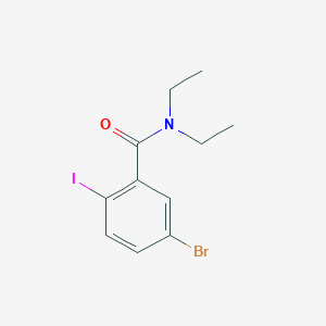molecular formula C11H13BrINO B7857338 5-bromo-N,N-diethyl-2-iodobenzamide 