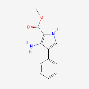 molecular formula C12H12N2O2 B7857488 methyl 3-amino-4-phenyl-1H-pyrrole-2-carboxylate CAS No. 683212-47-7