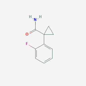 molecular formula C10H10FNO B7857583 1-(2-Fluorophenyl)cyclopropane-1-carboxamide 