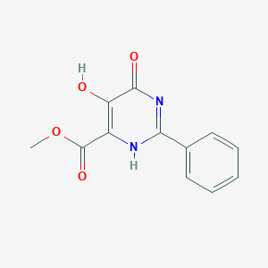 molecular formula C12H10N2O4 B7857618 methyl 5-hydroxy-4-oxo-2-phenyl-1H-pyrimidine-6-carboxylate 