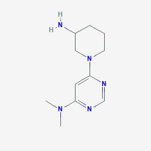 molecular formula C11H19N5 B7857659 N-[6-(3-aminopiperidino)-4-pyrimidinyl]-N,N-dimethylamine 