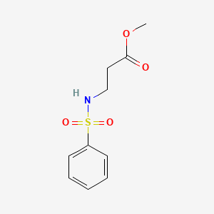 molecular formula C10H13NO4S B7857740 Methyl 3-benzenesulfonamidopropanoate 
