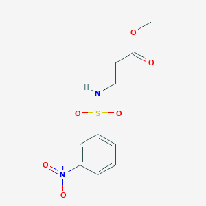 molecular formula C10H12N2O6S B7857838 Methyl 3-(3-nitrobenzenesulfonamido)propanoate 
