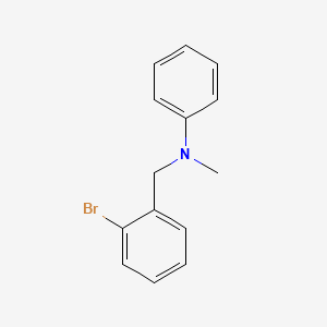 molecular formula C14H14BrN B7858032 N-[(2-bromophenyl)methyl]-N-methylaniline 