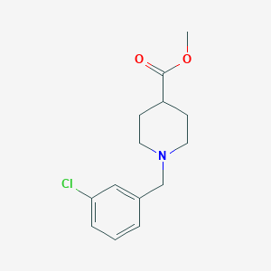 molecular formula C14H18ClNO2 B7858056 Methyl 1-[(3-chlorophenyl)methyl]piperidine-4-carboxylate 