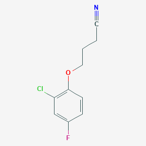molecular formula C10H9ClFNO B7858111 4-(2-Chloro-4-fluorophenoxy)butanenitrile 