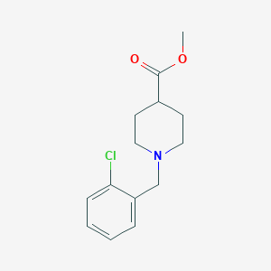 molecular formula C14H18ClNO2 B7858222 Methyl 1-[(2-chlorophenyl)methyl]piperidine-4-carboxylate 