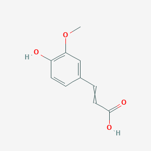 molecular formula C10H10O4 B7858230 3-(4-Hydroxy-3-methoxyphenyl)prop-2-enoic acid 