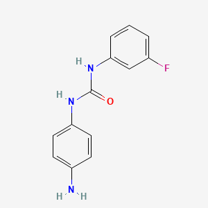molecular formula C13H12FN3O B7858657 1-(4-Aminophenyl)-3-(3-fluorophenyl)urea 