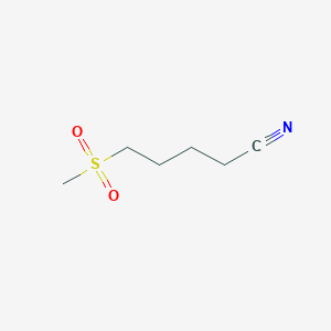 molecular formula C6H11NO2S B7858693 Pentanenitrile, 5-(methylsulfonyl)- CAS No. 54863-38-6