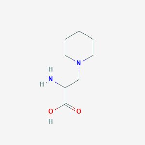 molecular formula C8H16N2O2 B7858739 2-Amino-3-piperidin-1-ylpropanoic acid CAS No. 4724-46-3