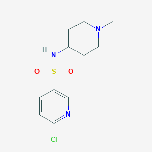 6-chloro-N-(1-methylpiperidin-4-yl)pyridine-3-sulfonamide