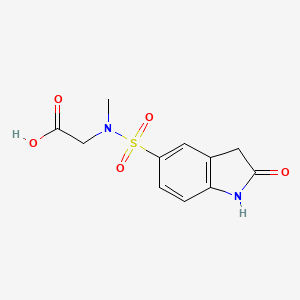2-[Methyl-[(2-oxo-1,3-dihydroindol-5-yl)sulfonyl]amino]acetic acid