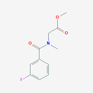 molecular formula C11H12INO3 B7859007 Methyl 2-[1-(3-iodophenyl)-N-methylformamido]acetate 