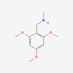 molecular formula C11H17NO3 B7859015 N-methyl-1-(2,4,6-trimethoxyphenyl)methanamine 