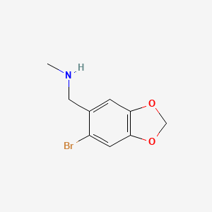 1-(6-Bromobenzo[d][1,3]dioxol-5-yl)-N-methylmethanamine