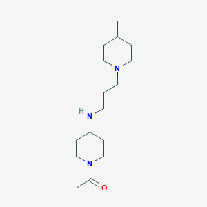 1-[4-[3-(4-Methylpiperidin-1-yl)propylamino]piperidin-1-yl]ethanone