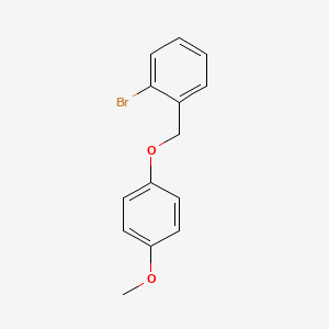 molecular formula C14H13BrO2 B7859441 2-Bromobenzyl-(4-methoxyphenyl)ether 