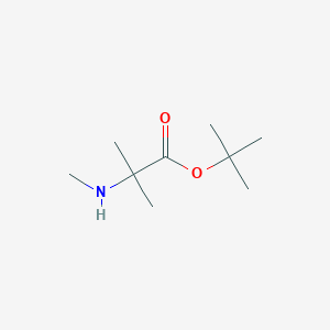 molecular formula C9H19NO2 B7859617 Tert-butyl 2-methyl-2-(methylamino)propanoate 