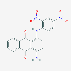 molecular formula C20H12N4O6 B078599 9,10-Anthracenedione, 1-amino-4-[(2,4-dinitrophenyl)amino]- CAS No. 14449-97-9