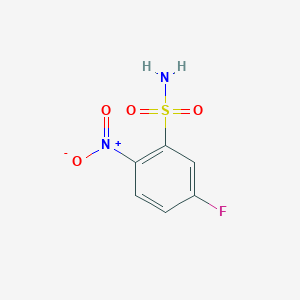 molecular formula C6H5FN2O4S B7860072 5-Fluoro-2-nitrobenzene-1-sulfonamide 