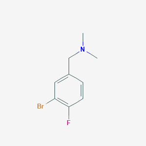 molecular formula C9H11BrFN B7860117 [(3-Bromo-4-fluorophenyl)methyl]dimethylamine 