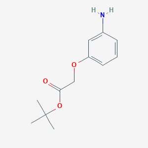 molecular formula C12H17NO3 B7860125 Acetic acid, (3-aminophenoxy)-, 1,1-dimethylethyl ester CAS No. 138563-68-5