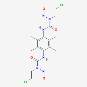 molecular formula C16H22Cl2N6O4 B078603 1-(2-Chloroethyl)-3-[4-[[2-chloroethyl(nitroso)carbamoyl]amino]-2,3,5,6-tetramethylphenyl]-1-nitrosourea CAS No. 13907-60-3