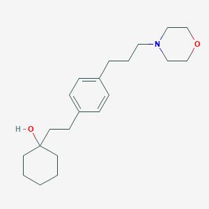 molecular formula C21H33NO2 B078606 Cyclohexanol, 1-(p-(3-morpholinopropyl)phenethyl)- CAS No. 14893-39-1