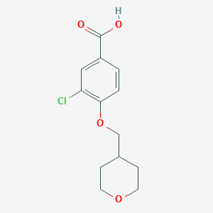 3-Chloro-4-[(oxan-4-yl)methoxy]benzoic acid