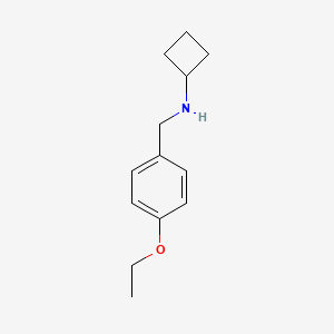 molecular formula C13H19NO B7860925 N-[(4-ethoxyphenyl)methyl]cyclobutanamine 