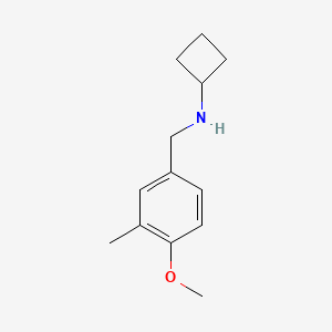 molecular formula C13H19NO B7860956 Benzenemethanamine, N-cyclobutyl-4-methoxy-3-methyl- CAS No. 1249454-73-6