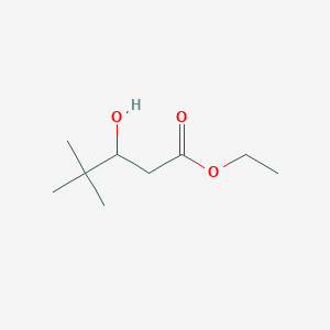 molecular formula C9H18O3 B7861072 3-HYDROXY-4,4-DIMETHYL-PENTANOIC ACID ETHYL ESTER CAS No. 30458-17-4