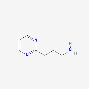 molecular formula C7H11N3 B7861554 3-(Pyrimidin-2-yl)propan-1-amine 