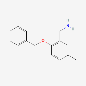molecular formula C15H17NO B7861592 (2-(Benzyloxy)-5-methylphenyl)methanamine 