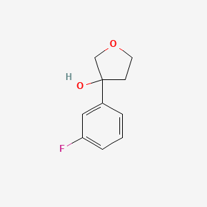 molecular formula C10H11FO2 B7861688 3-(3-Fluorophenyl)oxolan-3-ol 