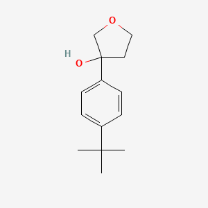 molecular formula C14H20O2 B7861702 3-(4-Tert-butylphenyl)oxolan-3-ol 