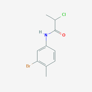 molecular formula C10H11BrClNO B7861780 N-(3-bromo-4-methylphenyl)-2-chloropropanamide 