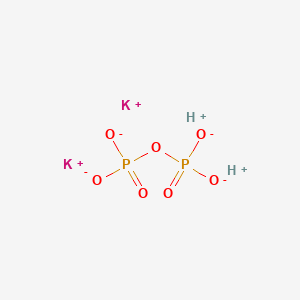 molecular formula H2K2O7P2 B078624 Dipotassium;hydron;phosphonato phosphate CAS No. 14691-84-0