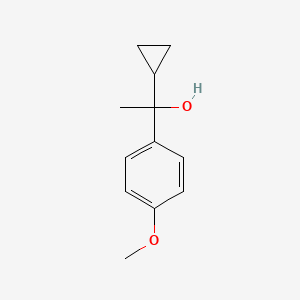 molecular formula C12H16O2 B7862615 1-Cyclopropyl-1-(4-methoxyphenyl)ethanol CAS No. 62586-86-1