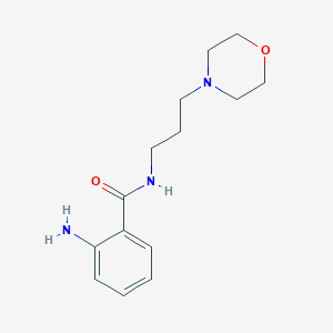 molecular formula C14H21N3O2 B078632 2-amino-N-(3-morpholin-4-ylpropyl)benzamide CAS No. 13666-71-2