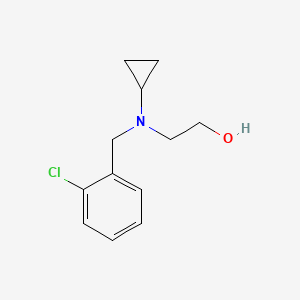 molecular formula C12H16ClNO B7863771 2-[(2-Chloro-benzyl)-cyclopropyl-amino]-ethanol 