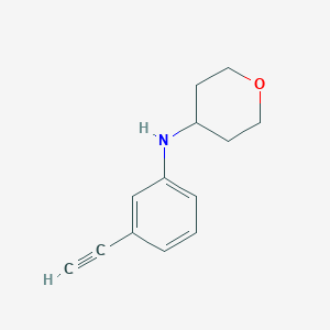 molecular formula C13H15NO B7863908 N-(3-ethynylphenyl)oxan-4-amine 